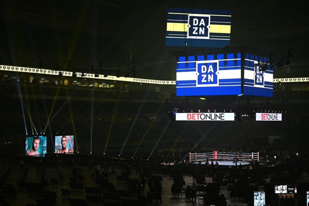 Dec 19, 2020; San Antonio, TX, USA; A general view before the WBA, WBC and Ring Magazine super middleweight championship bout between Canelo Alvarez and Callum Smith at the Alamodome.