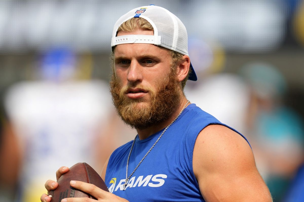 Aug 17, 2024; Inglewood, California, USA; Los Angeles Rams wide receiver Cooper Kupp during the game against the Los Angeles Chargers at SoFi Stadium. Mandatory Credit: Kirby Lee-Imagn Images