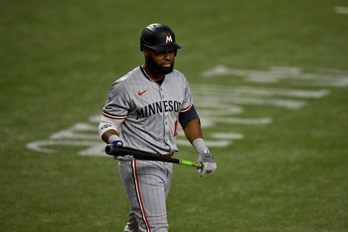 Aug 15, 2024; Arlington, Texas, USA; Minnesota Twins left fielder Manuel Margot (13) in action during the game between the Texas Rangers and the Minnesota Twins at Globe Life Field. Mandatory Credit: Jerome Miron-USA TODAY Sports