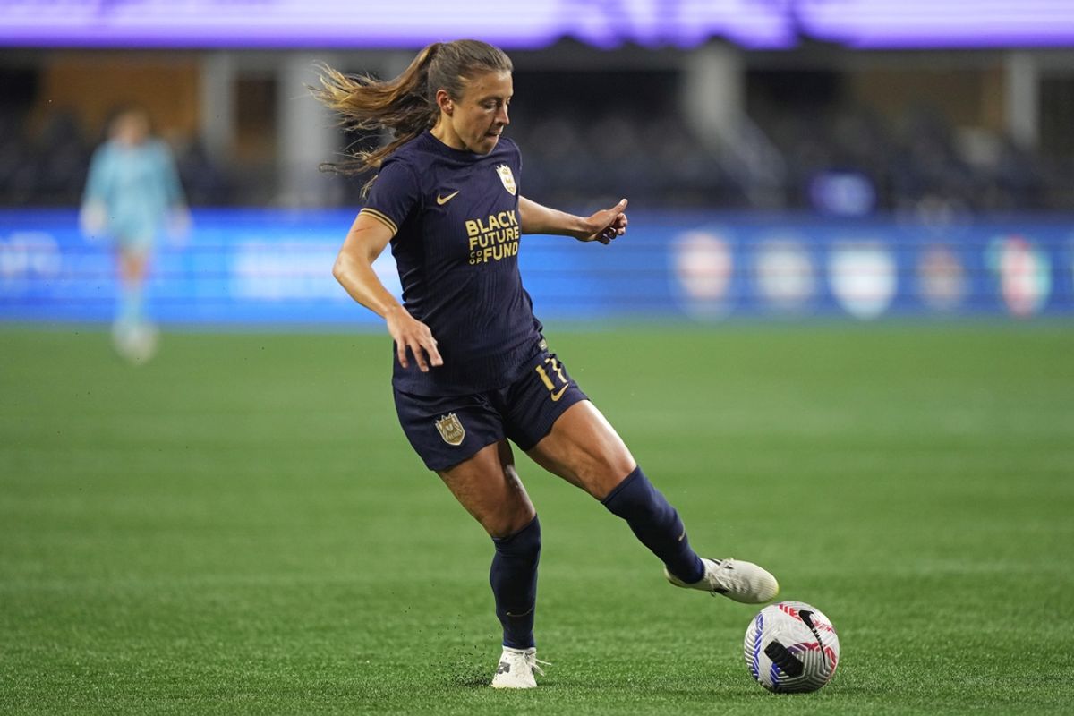 Aug 25, 2024; Seattle, Washington, USA; Seattle Reign FC defender Sofia Huerta (11) controls the ball during the first half against the North Carolina Courage at Lumen Field. Mandatory Credit: Stephen Brashear-Imagn Images