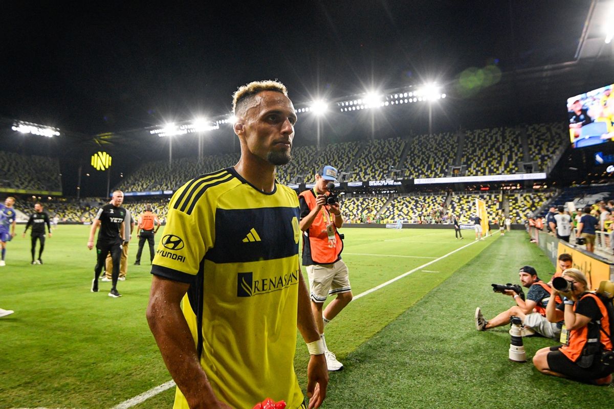 Aug 24, 2024; Nashville, Tennessee, USA;  Nashville SC midfielder Hany Mukhtar (10) walks off during the post game  at Geodis Park. Mandatory Credit: Steve Roberts-USA TODAY Sports