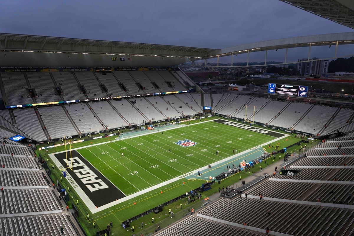 Sep 6, 2024; Sao Paulo, Brazil; A general overall view of the 2024 NFL Sao Paolo Game at Neo Quimica Arena. Mandatory Credit: Kirby Lee-Imagn Images