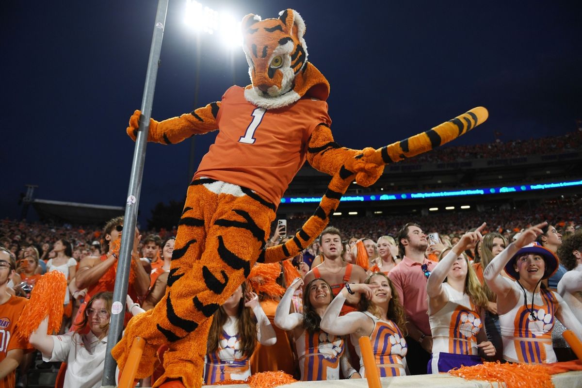 Students fill the student section at Memorial Stadium during Clemson's home opener against Appalachian State on Saturday, Sept. 7, 2024.