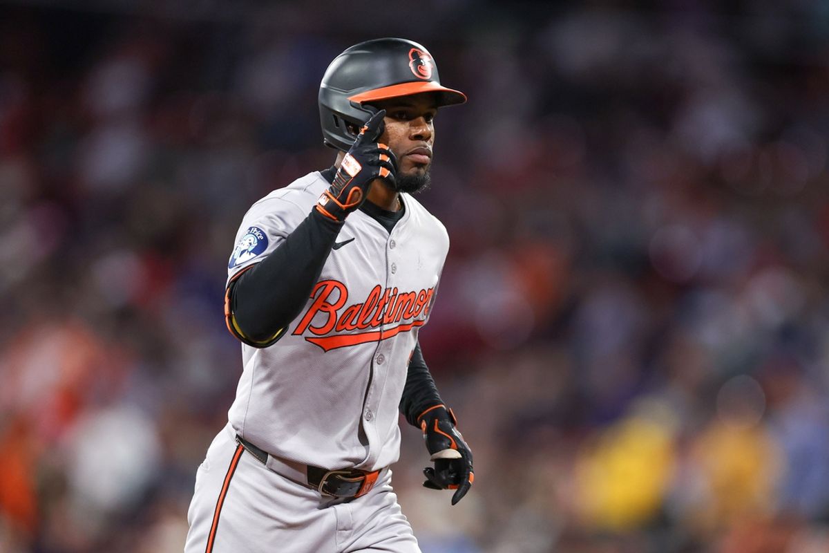 Sep 10, 2024; Boston, Massachusetts, USA; Baltimore Orioles center fielder Cedric Mullins (31) celebrates after hitting a two run home run during the third inning against the Boston Red Sox at Fenway Park. Mandatory Credit: Paul Rutherford-Imagn Images