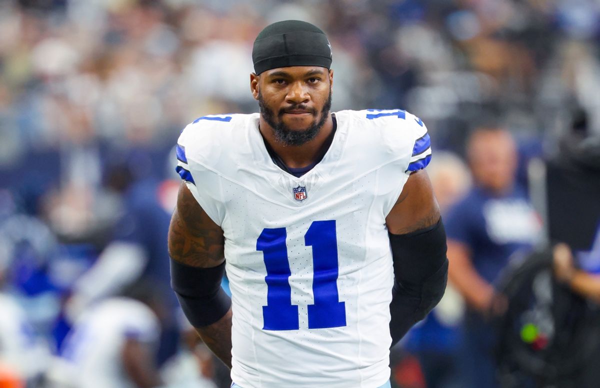 Sep 15, 2024; Arlington, Texas, USA;  Dallas Cowboys linebacker Micah Parsons (11) before the game against the New Orleans Saints at AT&T Stadium. Mandatory Credit: Kevin Jairaj-Imagn Images