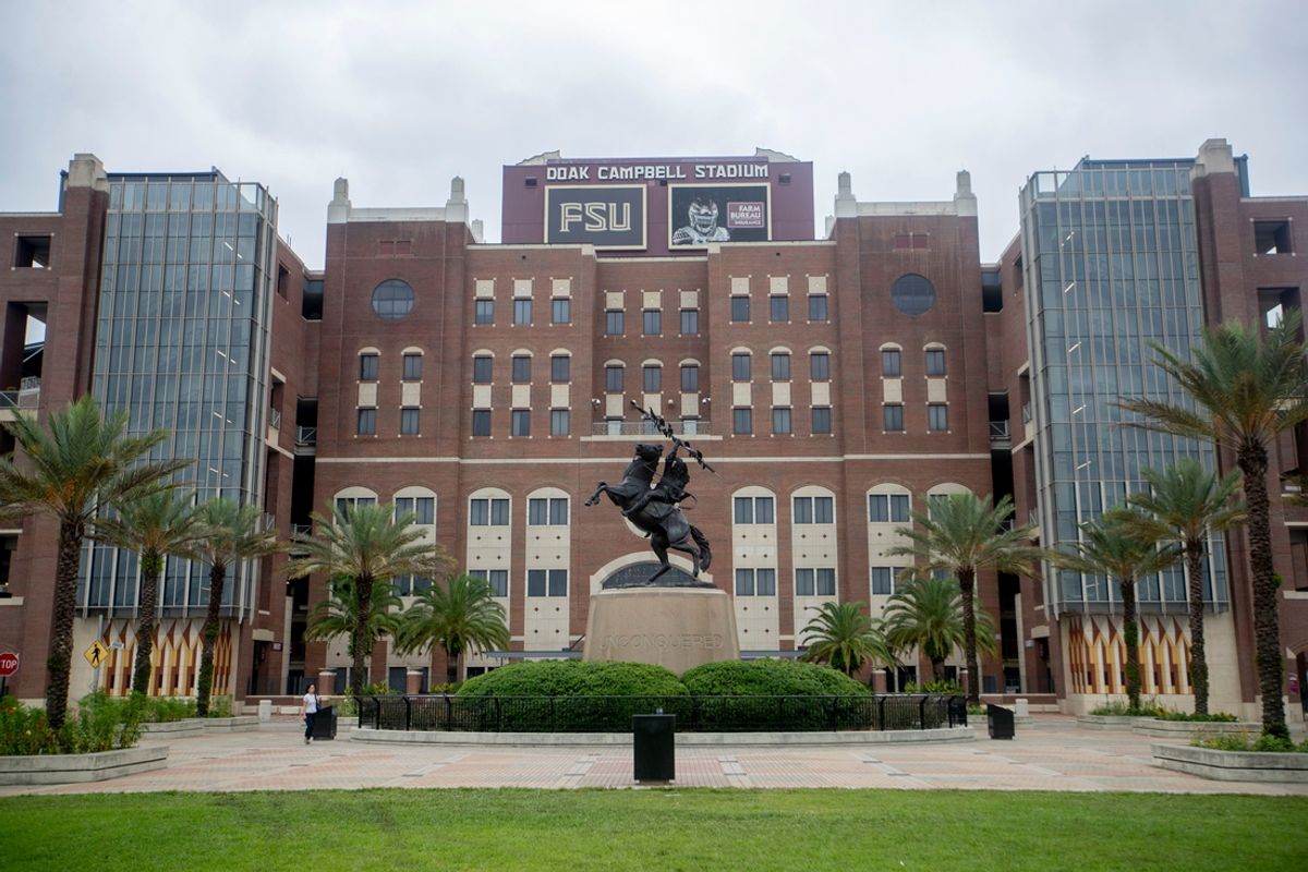 Florida State University and Doak S. Campbell Stadium in Tallahassee, Fla., are in the projected path of Hurricane Helene.