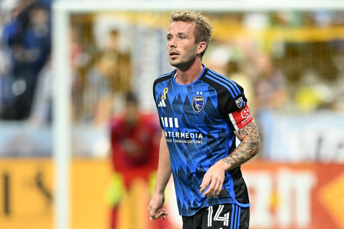 Sep 14, 2024; Vancouver, British Columbia, CAN;  San Jose Earthquakes midfielder Jackson Yueill (14) in action during the second half against Vancouver Whitecaps FC at BC Place. Mandatory Credit: Anne-Marie Sorvin-Imagn Images