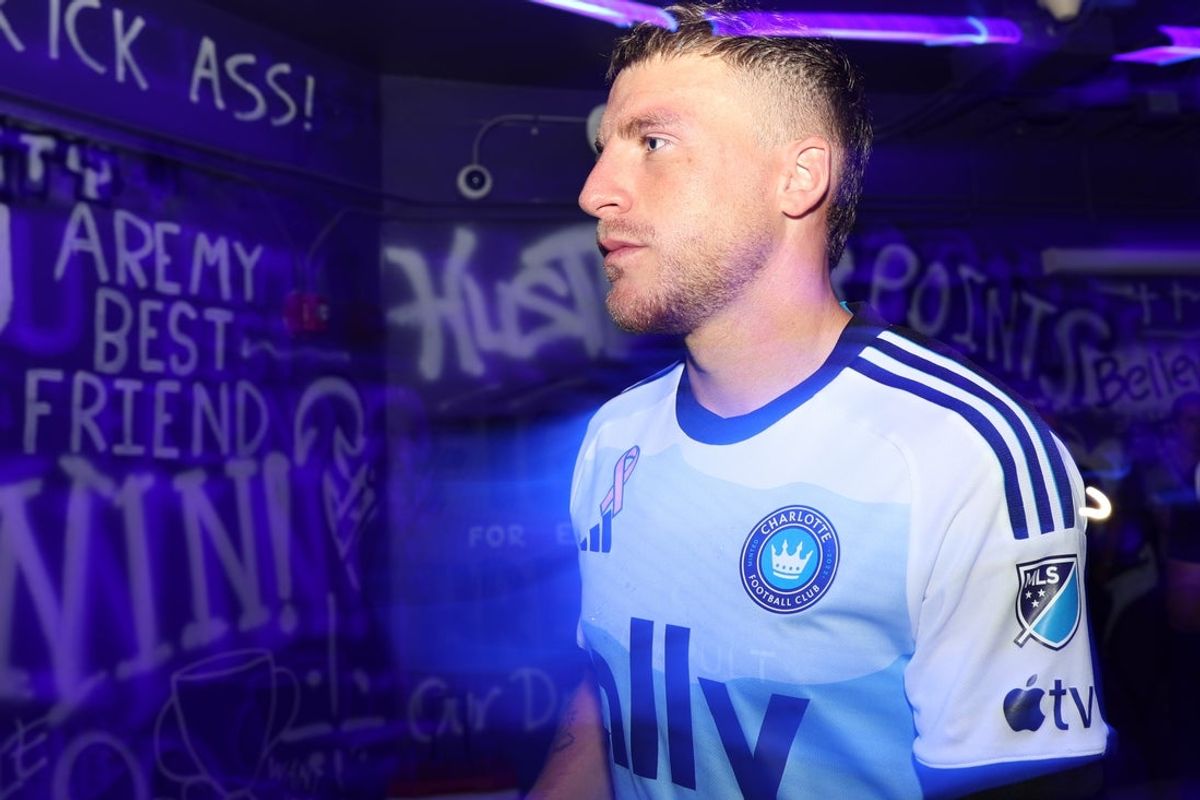 Sep 18, 2024; Orlando, Florida, USA; Charlotte FC midfielder Pep Biel (10) walks out of the tunnel for a match against Orlando City at Inter&Co Stadium. Mandatory Credit: Nathan Ray Seebeck-Imagn Images