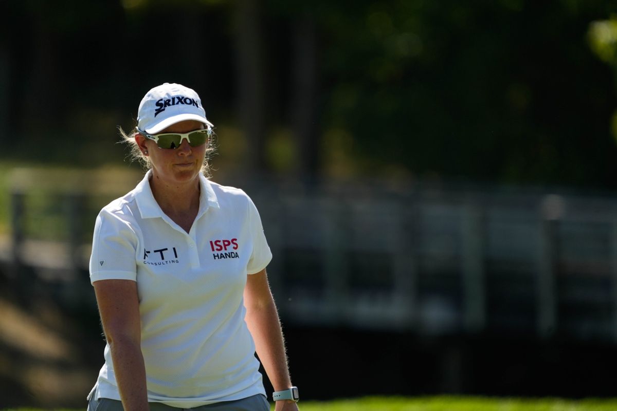 Ashleigh Buhai approaches the hole during the LPGA Kroger Queen City Championship on Friday September 20, 2024.