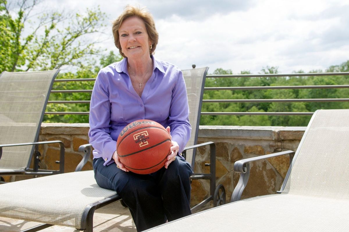 University of Tennessee Head Coach Emeritus Pat Summitt at her home on Monday, April 23, 2012, in Blount County, Tenn.