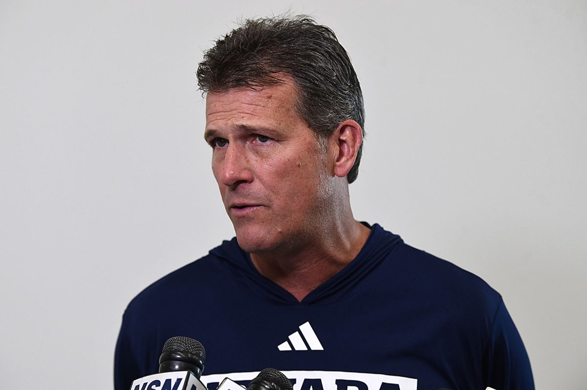 Nevada basketball head coach Steve Alford talks to the media at the Ramon Sessions Basketball Performance Center at the University of Nevada, Reno on Sept. 26, 2024.