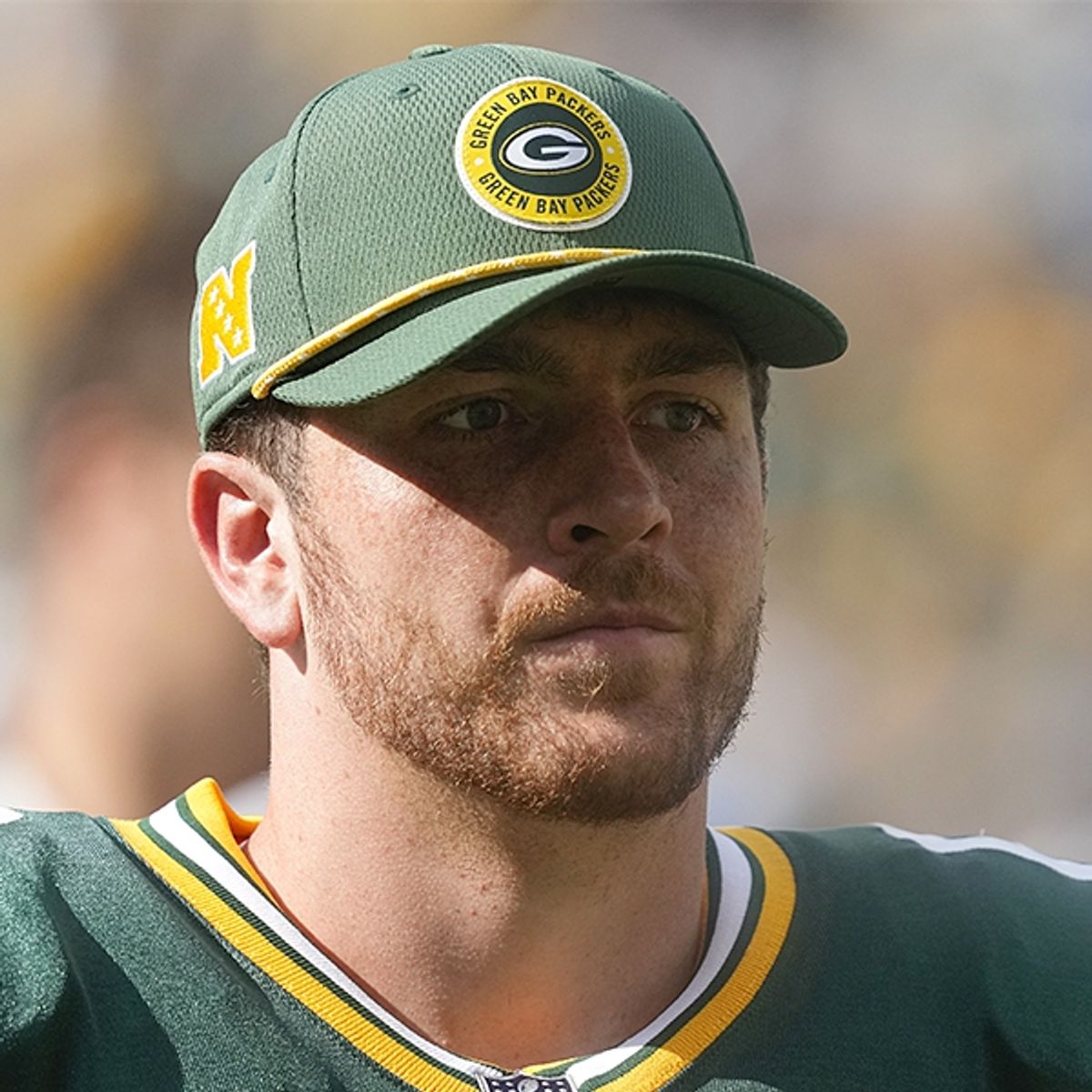 Sep 15, 2024; Green Bay, Wisconsin, USA;  Green Bay Packers quarterback Sean Clifford (6) following the game against the Indianapolis Colts at Lambeau Field. Mandatory Credit: Jeff Hanisch-Imagn Images