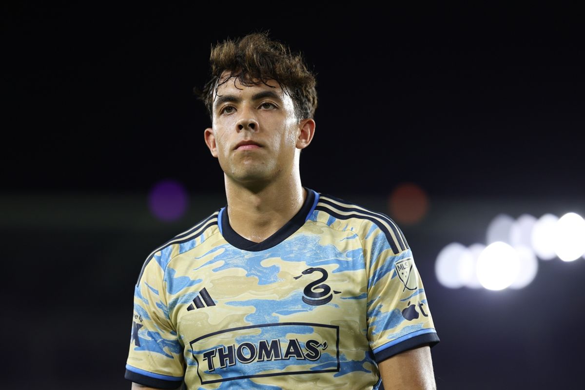 Oct 2, 2024; Orlando, Florida, USA; Philadelphia Union midfielder Quinn Sullivan (33) looks on after a game against Orlando City at Inter&Co Stadium. Mandatory Credit: Nathan Ray Seebeck-Imagn Images