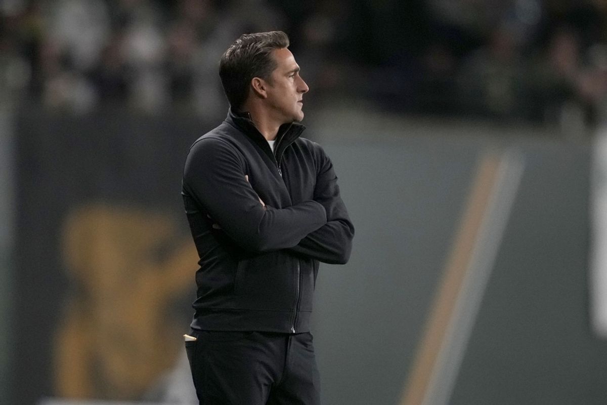 Oct 2, 2024; Portland, Oregon, USA; Austin FC head coach Josh Wolff watches his team from the sideline during the first half against the Portland Timbers at Providence Park. Mandatory Credit: Soobum Im-Imagn Images