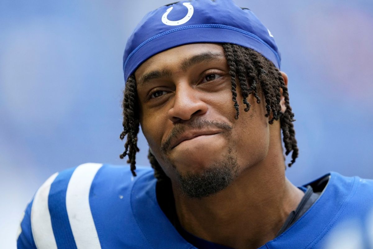 Indianapolis Colts running back Jonathan Taylor (28) walks off the field Sunday, Sept. 8, 2024, after a game against the Houston Texans at Lucas Oil Stadium in Indianapolis. Taylor did not play against the Jacksonville Jaguars on Oct. 6, 2024 due to an ankle injury.