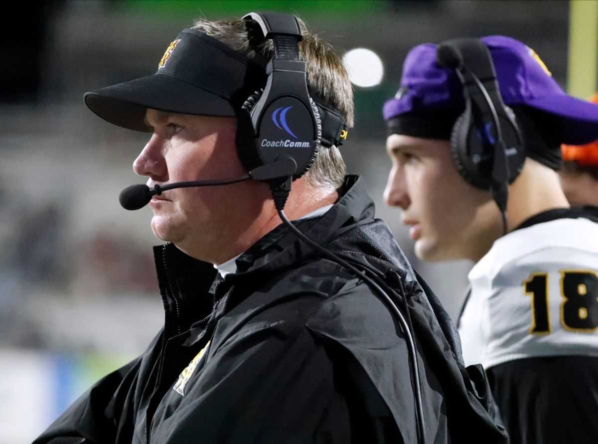Kennesaw State head coach Brian Bohannon on the sidelines during the football game against Middle Tennessee at MTSU, on Tuesday, Oct. 15, 2024.