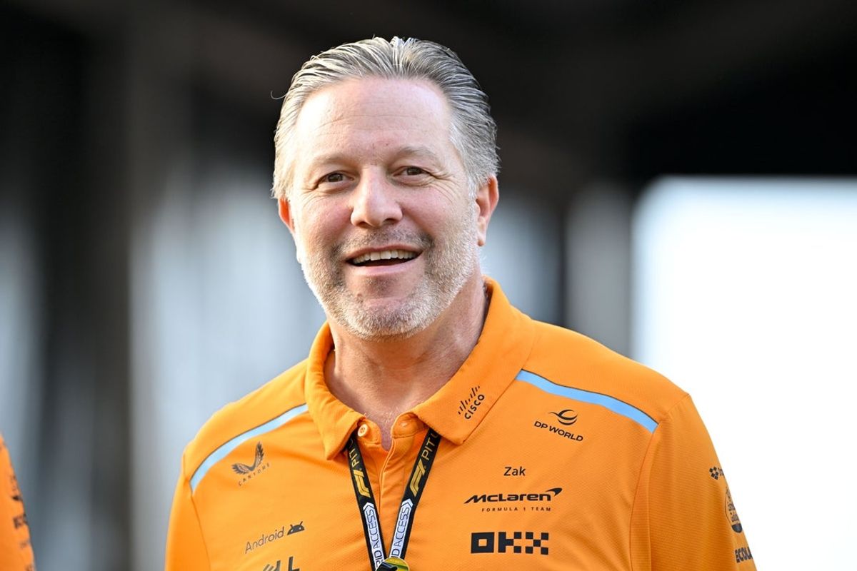Oct 20, 2024; Austin, Texas, USA; McLaren Formula 1 CEO Zak Brown walks through the track entrance before the 2024 Formula One US Grand Prix at Circuit of the Americas. Mandatory Credit: Jerome Miron-Imagn Images