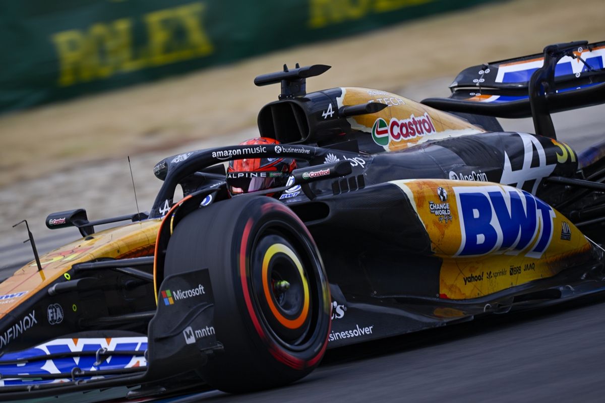 Oct 18, 2024; Austin, Texas, USA; BWT Alpine F1 Team driver Esteban Ocon (31) of Team France drives during practice for the 2024 US Grand Prix at Circuit of the Americas. Mandatory Credit: Jerome Miron-Imagn Images