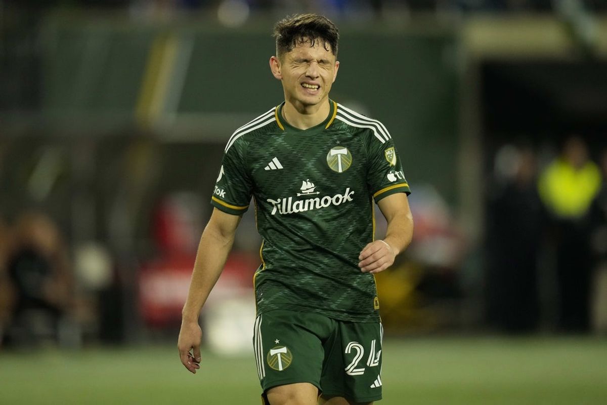 Oct 23, 2024; Portland, Oregon, USA; Portland Timbers midfielder David Ayala (24) reacts during the second half against Vancouver Whitecaps FC at Providence Park. Mandatory Credit: Soobum Im-Imagn Images