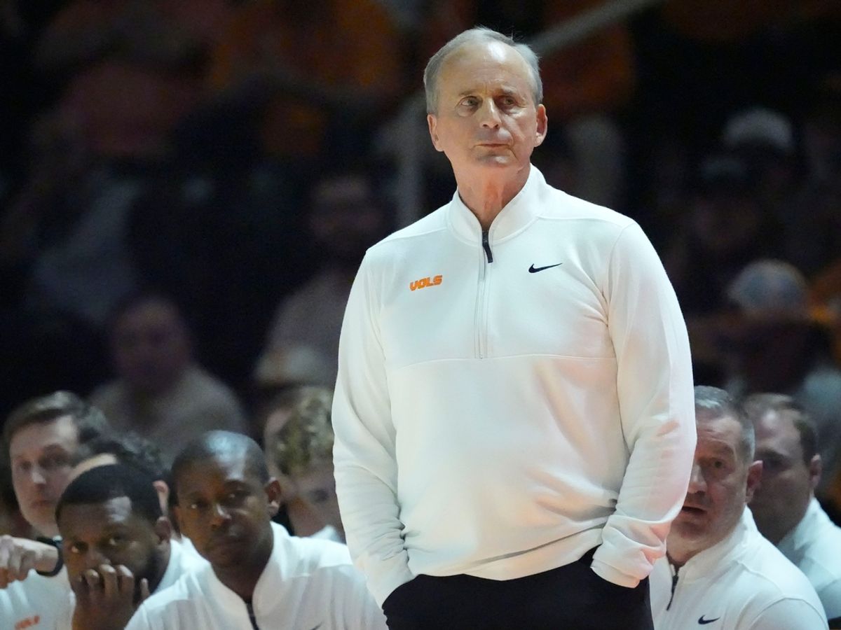 Tennessee basketball coach Rick Barnes during the college basketball exhibition against Indiana on Sunday, October 27, 2024, in Knoxville. Tenn.