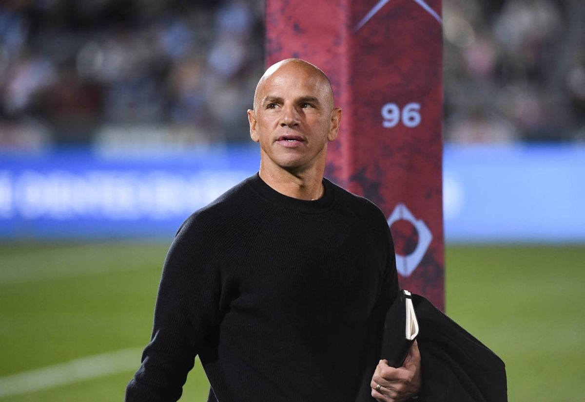 Nov 1, 2024; Commerce City, Colorado, USA; Colorado Rapids head coach Chris Armas looks on before the game against the LA Galaxy in a 2024 MLS Cup Playoffs Round One match at Dick's Sporting Goods Park. Mandatory Credit: Christopher Hanewinckel-Imagn Images