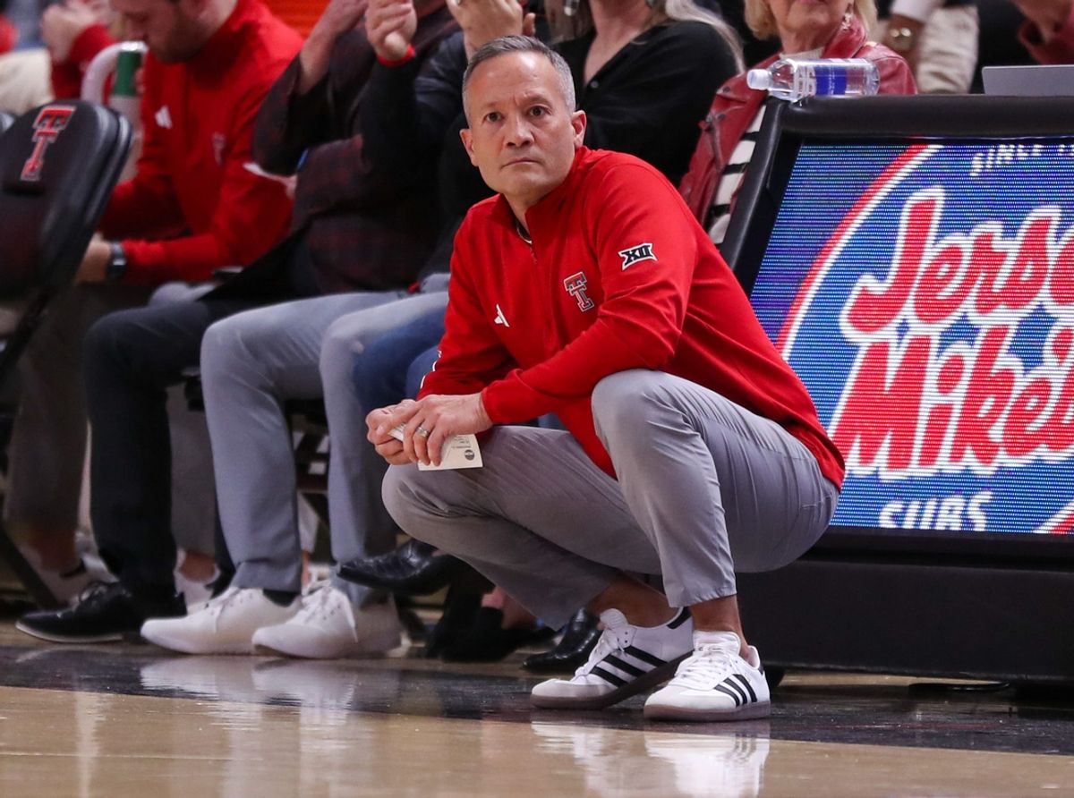 Texas Tech head coach Grant McCasland looks on against Bethune-Cookman during a non-conference basketball game, Tuesday, November 5, 2024, at United Supermarkets Arena.