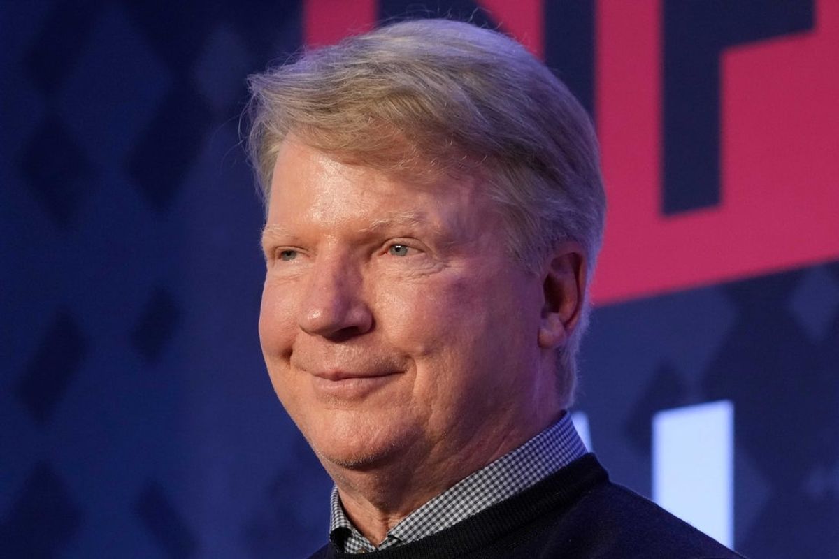 Nov 9, 2024; Munich, Germany; Phil Simms during NFL Live Munich at Augustiner-Keller. Mandatory Credit: Kirby Lee-Imagn Images