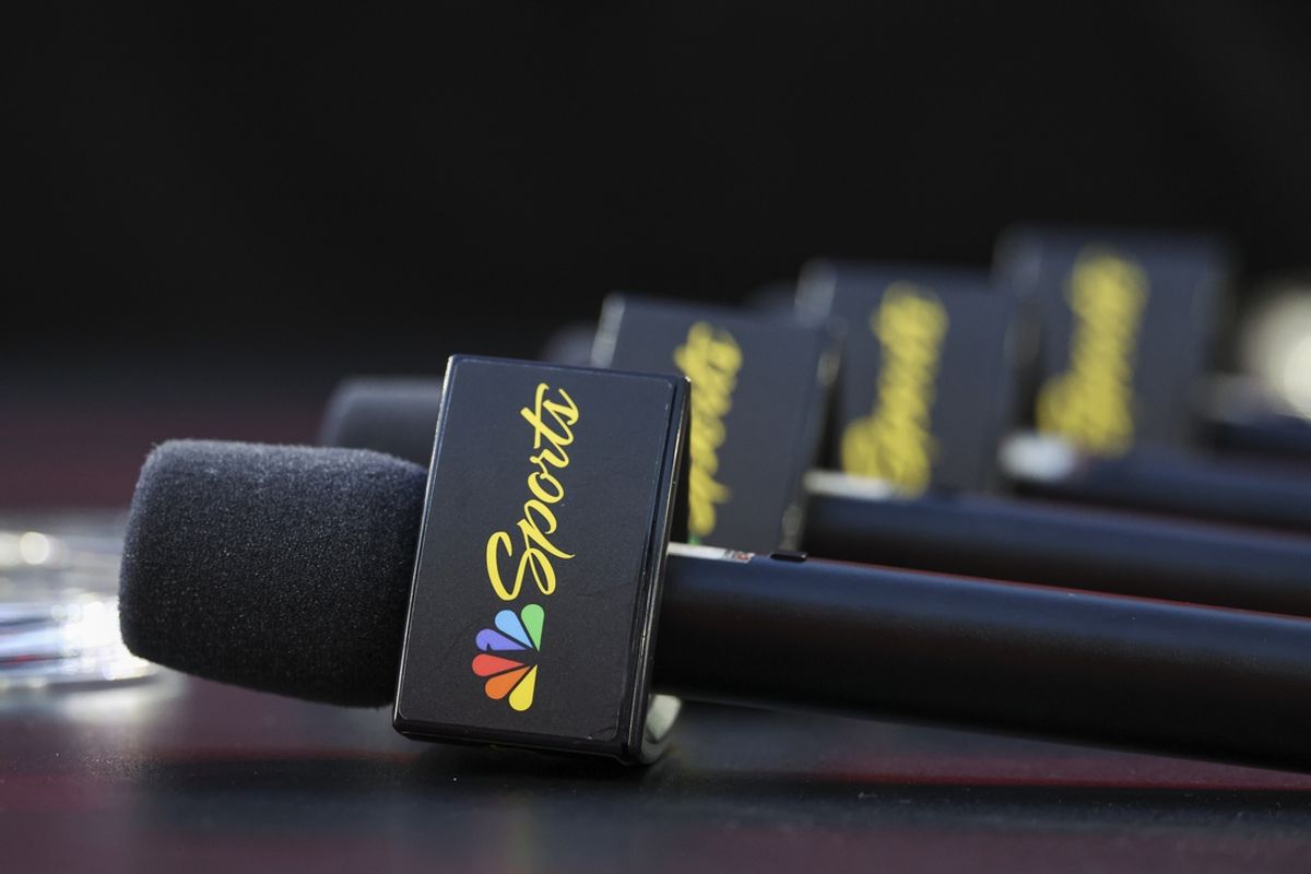 Nov 10, 2024; Houston, Texas, USA; General view of NBC Sports microphones before the game between the Houston Texans and the Detroit Lions at NRG Stadium. Mandatory Credit: Troy Taormina-Imagn Images