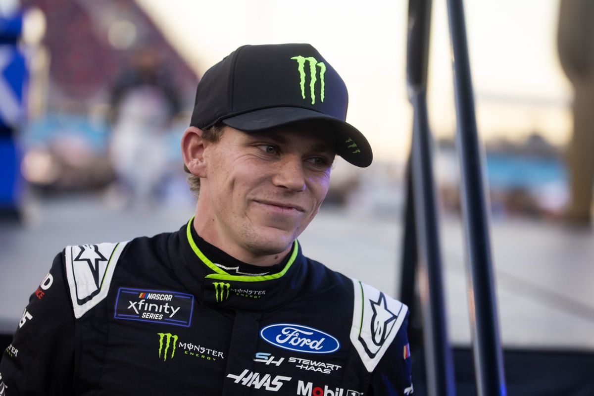 Nov 9, 2024; Avondale, Arizona, USA; NASCAR Xfinity Series driver Riley Herbst (98) during the Championship race at Phoenix Raceway. Mandatory Credit: Mark J. Rebilas-Imagn Images