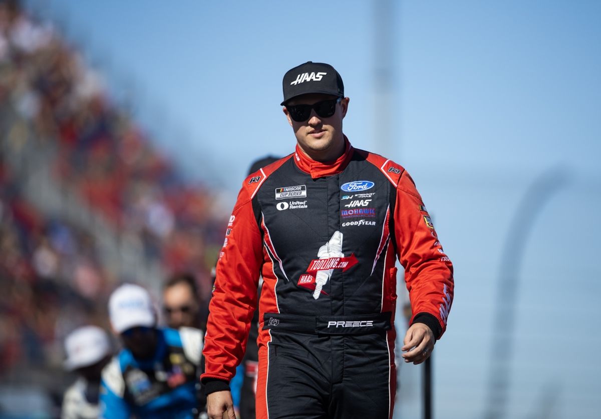 Nov 10, 2024; Avondale, Arizona, USA; NASCAR Cup Series driver Ryan Preece (41) during the NASCAR Cup Series Championship race at Phoenix Raceway. Mandatory Credit: Mark J. Rebilas-Imagn Images