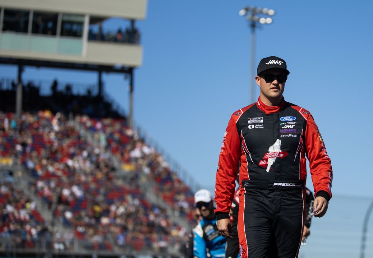 Nov 10, 2024; Avondale, Arizona, USA; NASCAR Cup Series driver Ryan Preece (41) during the NASCAR Cup Series Championship race at Phoenix Raceway. Mandatory Credit: Mark J. Rebilas-Imagn Images