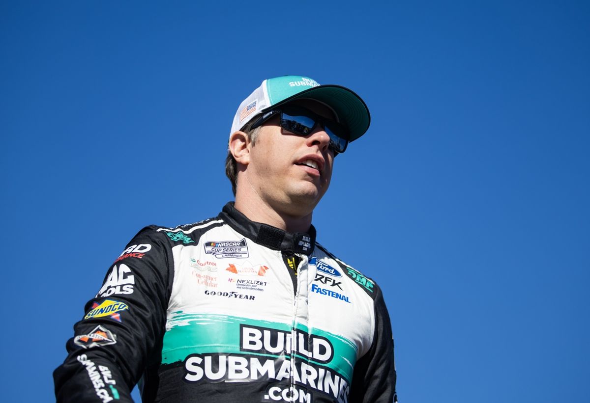 Nov 10, 2024; Avondale, Arizona, USA; NASCAR Cup Series driver Brad Keselowski (6) during the NASCAR Cup Series Championship race at Phoenix Raceway. Mandatory Credit: Mark J. Rebilas-Imagn Images
