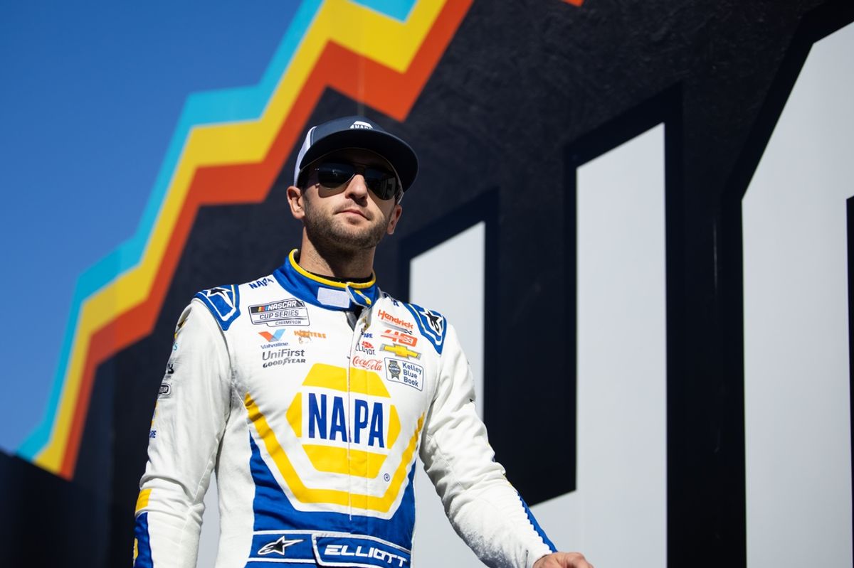 Nov 10, 2024; Avondale, Arizona, USA; NASCAR Cup Series driver Chase Elliott (9) during the NASCAR Cup Series Championship race at Phoenix Raceway. Mandatory Credit: Mark J. Rebilas-Imagn Images