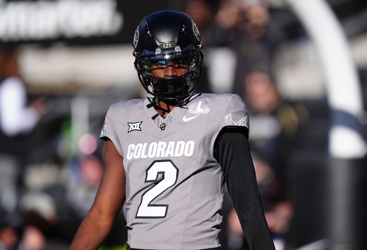 Nov 16, 2024; Boulder, Colorado, USA; Colorado Buffaloes quarterback Shedeur Sanders (2) looks on before the game against the Utah Utes at Folsom Field. Mandatory Credit: Ron Chenoy-Imagn Images