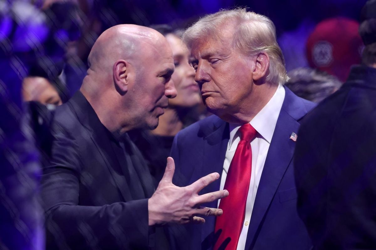 Nov 16, 2024; New York, NY, USA; UFC CEO Dana White and President Donald Trump. Mandatory Credit: Brad Penner-Imagn Images