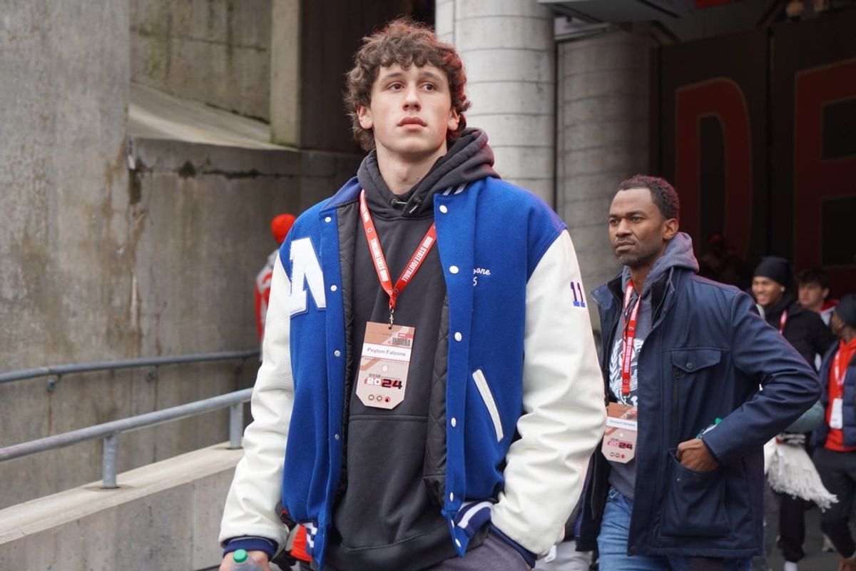 Peyton Falzone visits OSU the day of the Ohio State Buckeyes' 38-15 win over the Indiana Hoosiers in an NCAA football game at Ohio Stadium in Columbus on Saturday, Nov. 23, 2024.