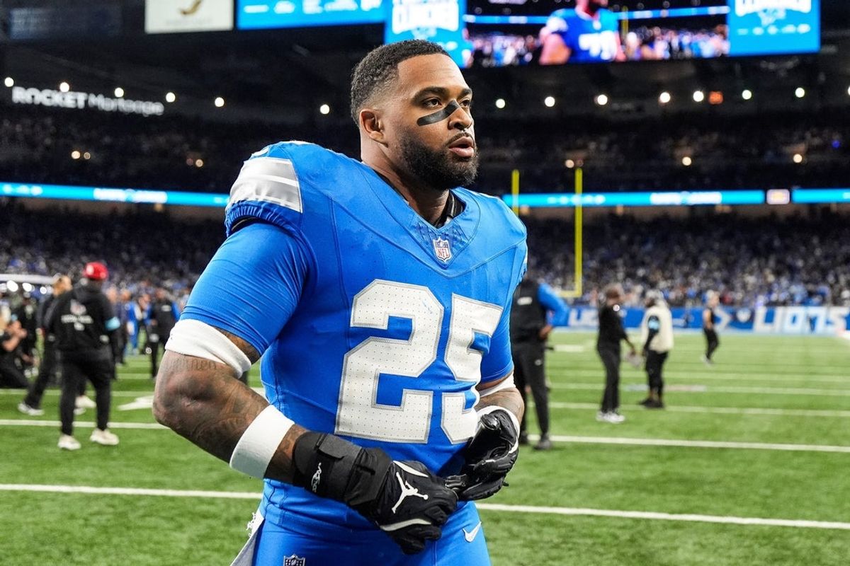 Detroit Lions safety Jamal Adams (25) walks off the field after 34-31 win over Green Bay Packers at Ford Field in Detroit on Thursday, Dec. 5, 2024.