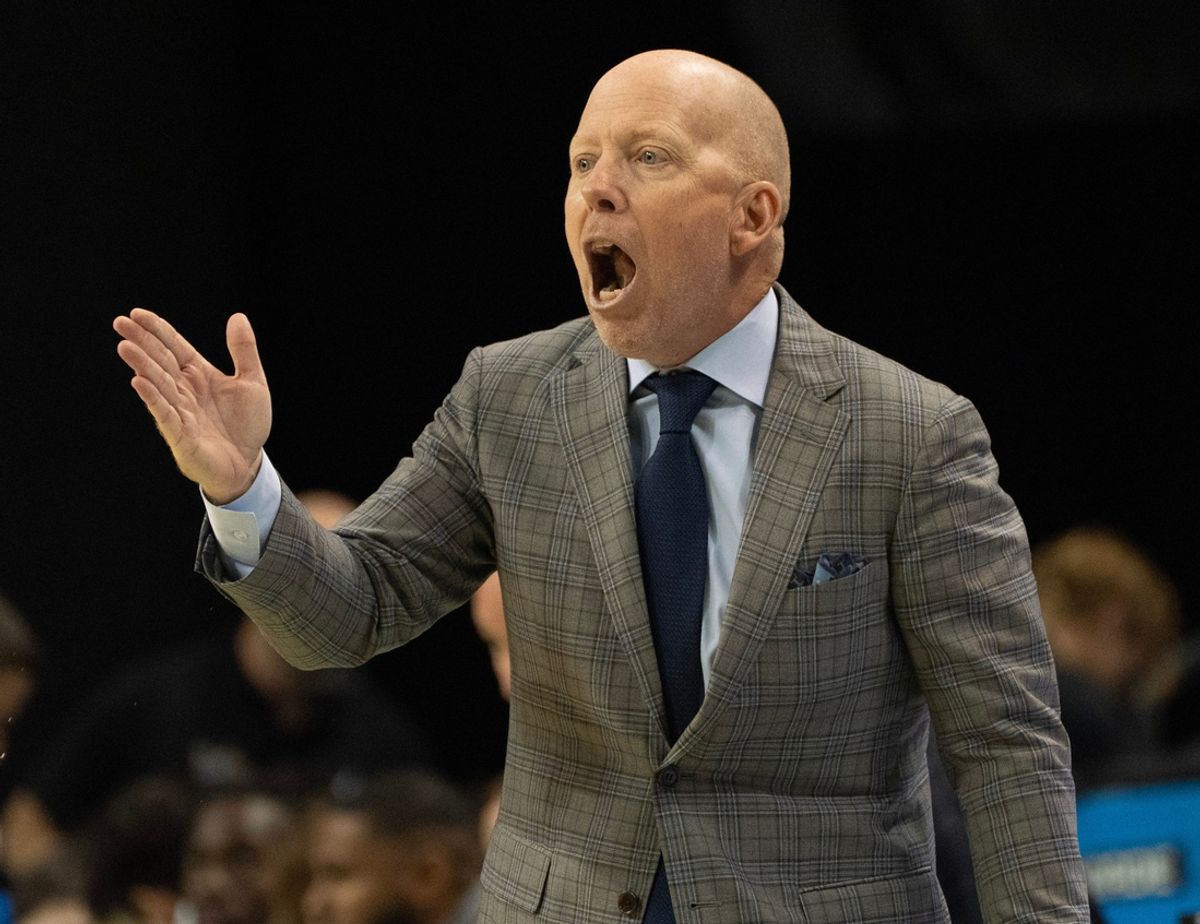 UCLA coach Mick Cronin calls to his team during the second half at Matthew Knight Arena in Eugene, Oregon Sunday, Dec 8, 2024.