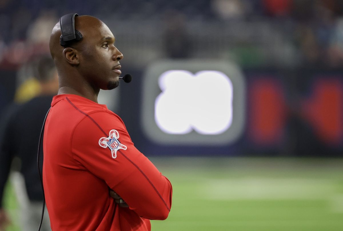 Dec 25, 2024; Houston, Texas, USA; Houston Texans head coach DeMeco Ryans coaches against the Baltimore Ravens in the second half at NRG Stadium. Mandatory Credit: Thomas Shea-Imagn Images