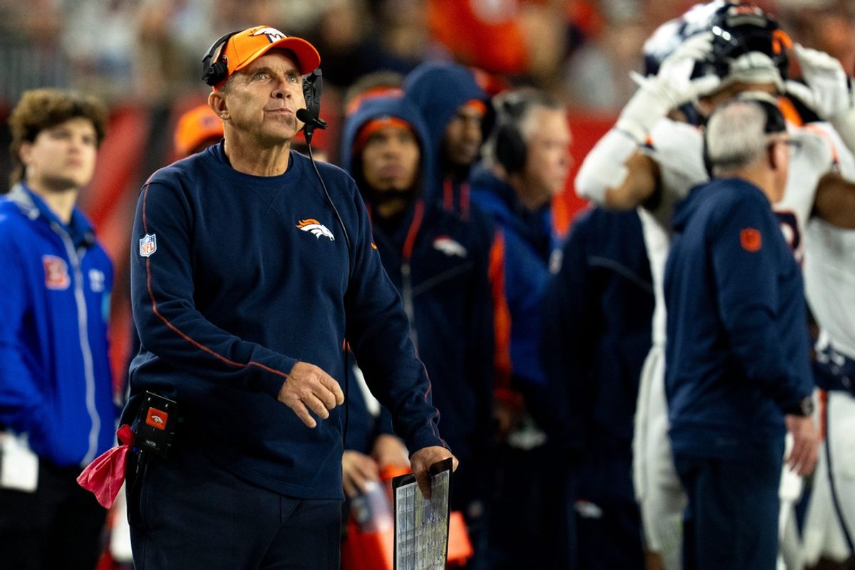 Denver Broncos head coach Sean Payton looks on in the third quarter of the NFL game against the Cincinnati Bengals at Paycor Stadium in Cincinnati on Saturday, Dec. 28, 2024.
