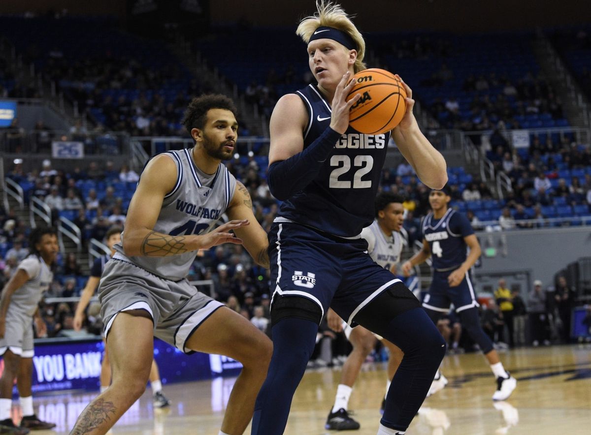 Nevada takes on Utah State at Lawlor Events Center in Reno on Dec. 31, 2024.