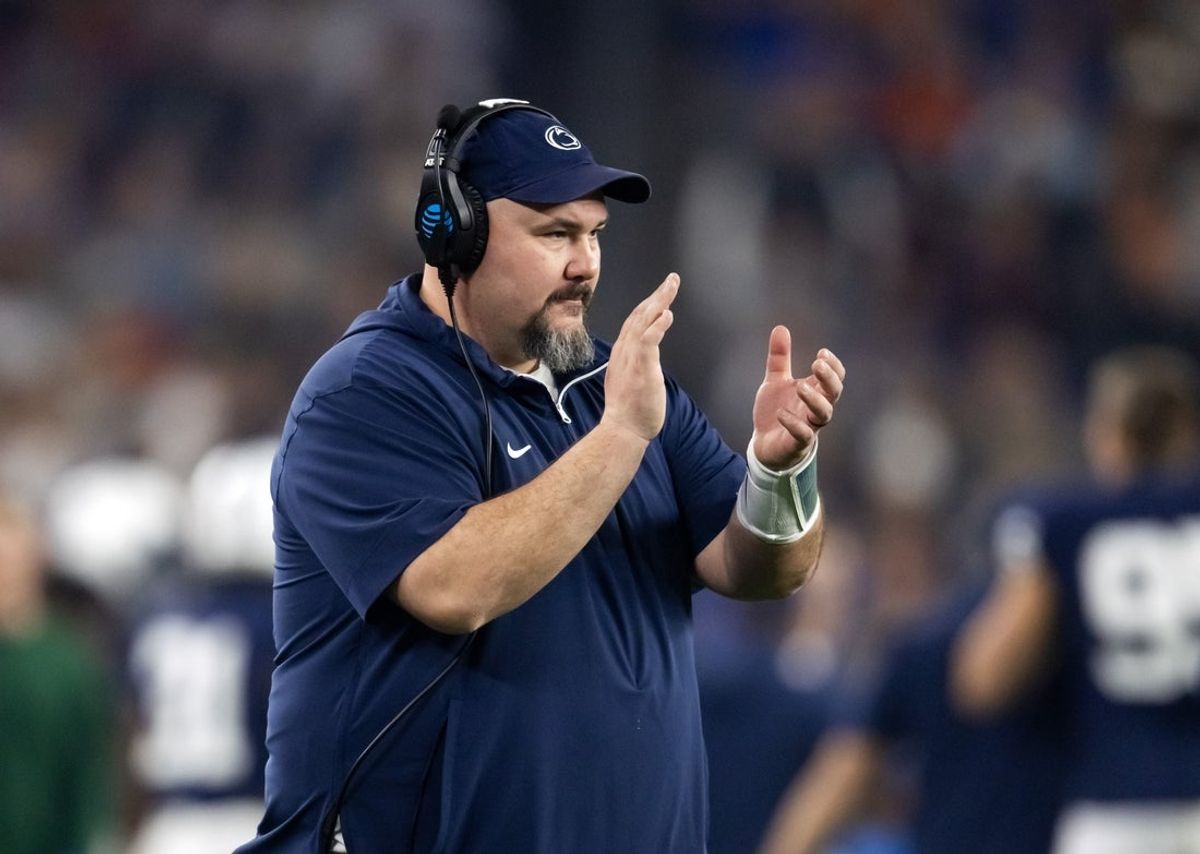 Dec 31, 2024; Glendale, AZ, USA; Penn State Nittany Lions tight ends coach Ty Howle against the Boise State Broncos during the Fiesta Bowl at State Farm Stadium. Mandatory Credit: Mark J. Rebilas-Imagn Images