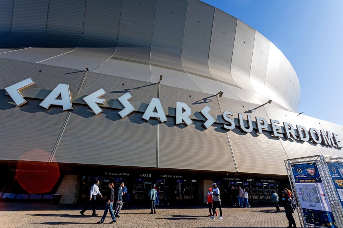 Jan 2, 2025; New Orleans, LA, USA;  A general view of the stadium before the game between Notre Dame Fighting Irish and Georgia Bulldogs at Caesars Superdome. Mandatory Credit: Stephen Lew-Imagn Images