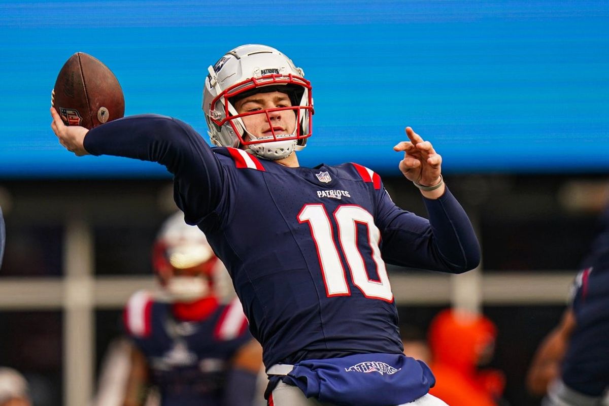 Drafted third overall in 2024, Patriots quarterback Drake Maye needs weapons and better protection to thrive. Mandatory Credit: David Butler II-Imagn Images