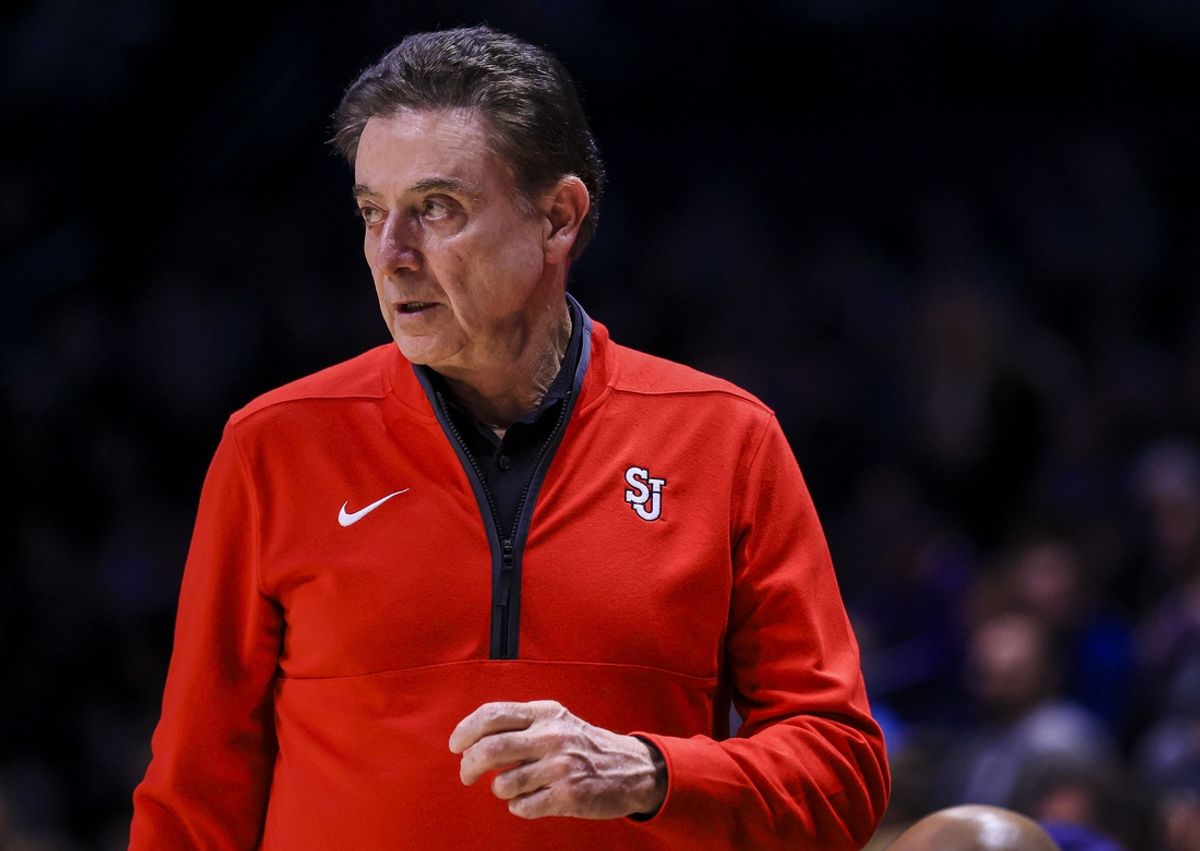 Jan 7, 2025; Cincinnati, Ohio, USA; St. John's Red Storm head coach Rick Pitino during the second half against the Xavier Musketeers at Cintas Center. Mandatory Credit: Katie Stratman-Imagn Images