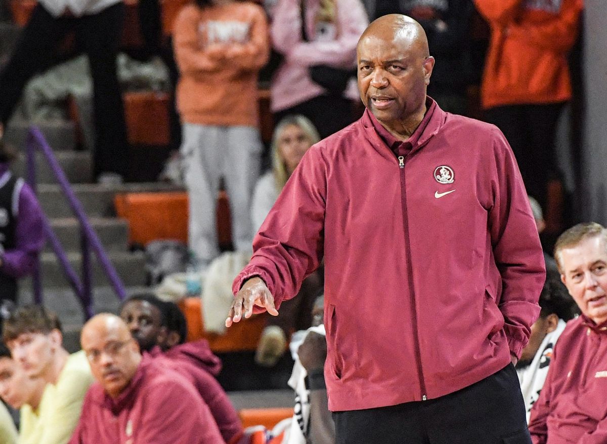 Florida State University Head Coach Leonard Hamilton during the second half at Littlejohn Coliseum in Clemson, S.C Saturday, January 11, 2025.