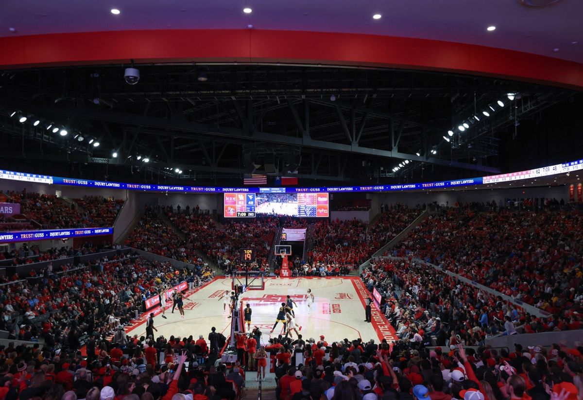 Jan 15, 2025; Houston, Texas, USA;  General view of Fertitta Center during the second half of a game between the West Virginia Mountaineers and the Houston Cougars at Fertitta Center. Mandatory Credit: Thomas Shea-Imagn Images