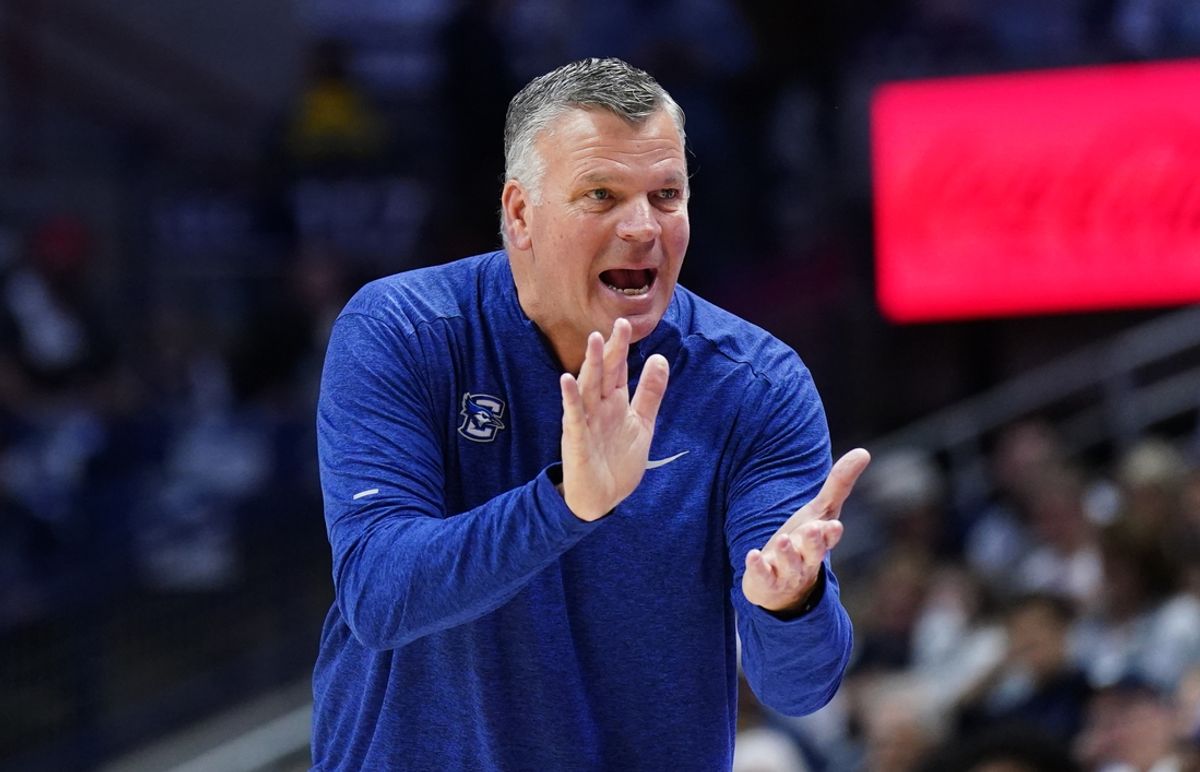 Jan 18, 2025; Storrs, Connecticut, USA; Creighton Bluejays head coach Greg McDermott watches from the sidelines they take on the UConn Huskies at Harry A. Gampel Pavilion. Mandatory Credit: David Butler II-Imagn Images