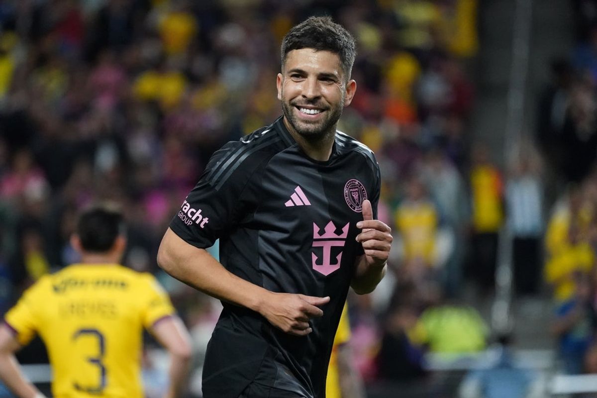 Jan 18, 2025; Las Vegas, Nevada, USA; Inter Miami CF defender Jordi Alba (18). Mandatory Credit: David Gonzales-Imagn Images