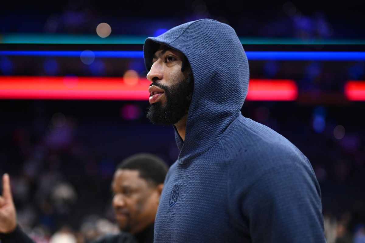 Feb 4, 2025; Philadelphia, Pennsylvania, USA; Dallas Mavericks forward Anthony Davis (3) leaves the court after the game against the Philadelphia 76ers at Wells Fargo Center. Mandatory Credit: Kyle Ross-Imagn Images